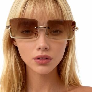 Elegant Gradient Brown Sunglasses